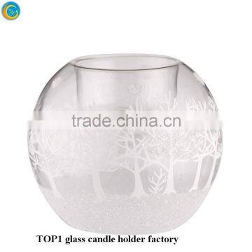 Snow Scene Cylinder Glass Candle Jars photo-3