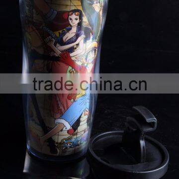 12oz Double Wall Coffee Plastic Travel Mug With Leak Proof Lid photo-3