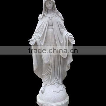 Life Size Christian Sculpture Garden Virgin Mary Marble Statues for Sale photo-2