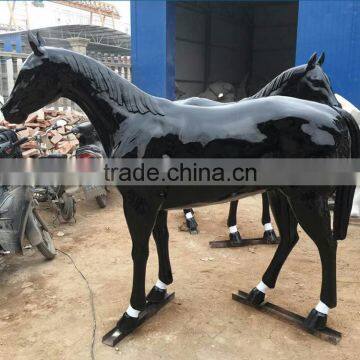 Outdoor Garden Decoration Resin Craft Fiberglass Life Size Horse photo-2