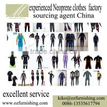 Reliable Chinese business trade Agency professional Neoprene diving suit sport cloth producer factory sourcing agent