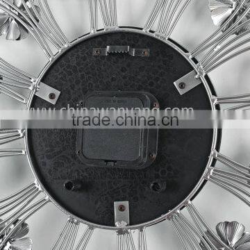 Custom Good Quality Beautiful Silver Cheap Wall Clocks