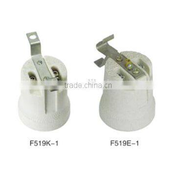E27 Edison Screw Shell Ceramic Cap Lampholder Socket Lamp Holder With Bracket photo-3