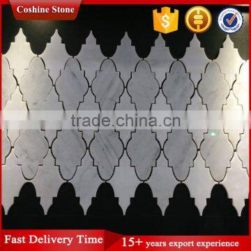 New design shaped irregular carrara mosaic tile