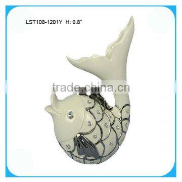 Home decorating ceramic fish sculpture