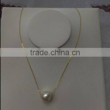 AAA 9-10mm White Freshwater Pearl Necklace photo-2