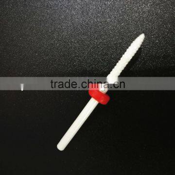 Fine Type Small Flame Head Diameter 2.0MM Polishing Drill Nail Ceramic Drill Bit photo-3