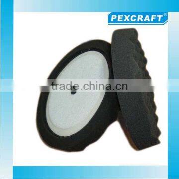 8.5" wave face hook and loop polishing pad