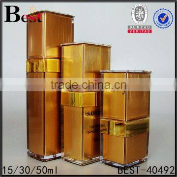 Unique Design Empty Fancy Square Acrylic Lotion Bottle 15ml 30ml 50ml 1oz 2oz Plastic Lotion Bottle With Pump photo-2