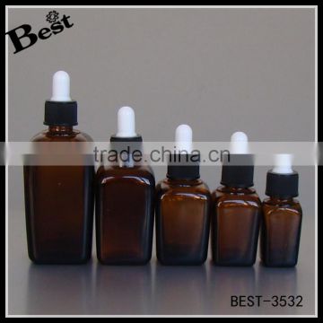 dark amber light resistant 30ml square glass bottle 30ml square glass dropper bottle