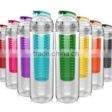 Tritan Plastic BPA Free Fruit Infuser Water Bottle 700ml