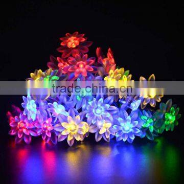 2016 New Hot Sale 20 LED Lotus Flower Solar Power String Light for Outdoor Christmas Party Festival photo-2