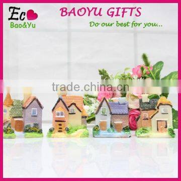 Mini CUTE fashional Resin decoration, ZAKKA grocery micro landscape villas Europe type resin home background props