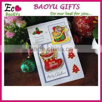 High Quality Paper Material Greeting Card Christmas Greeting Cards Handmade Paper Cut Christmas Greeting Cards Designs