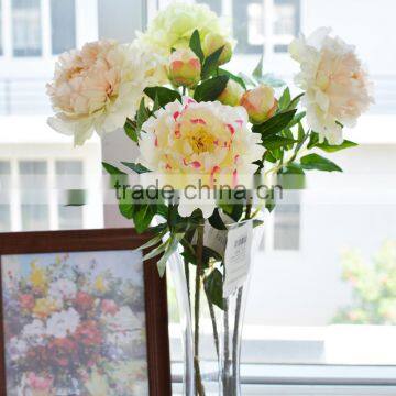 fabric artificial flower wholesale silk decorative coral peony