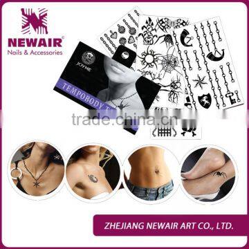 New design sex products black tempobody tattoos water transfer tattoo stickers