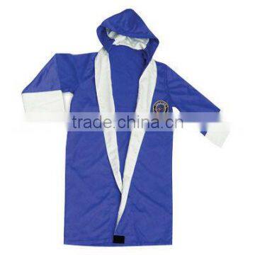 BOXING ROBE WITH HOOD SATIN 100% POLYESTER/Boxing Robe / Custom Made Satin Boxing Gown