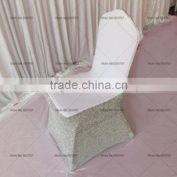 Glitter Gold/ Silver Spandex Chair Cover for Wedding Decoration photo-4