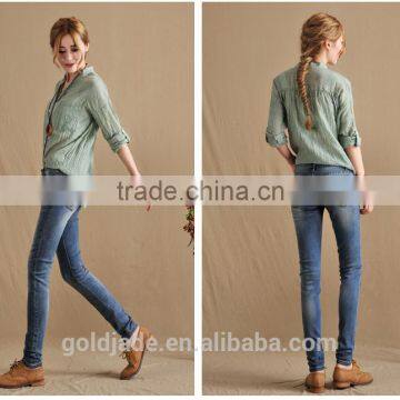 Ladies Jeans Top Design Elegant Slim Fit Skinny Pencil Jeans Denim Jeans Women photo-5