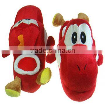 Custom plush funny slipper kids indoor dinosaur slipper