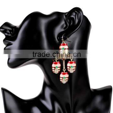 Vintage Ethnic Alloy Painting Pendant Drop Earrings for Women photo-2