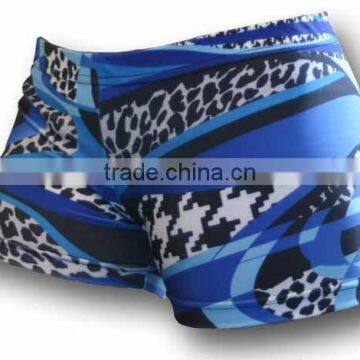 Sublimation printed gym short for ladies