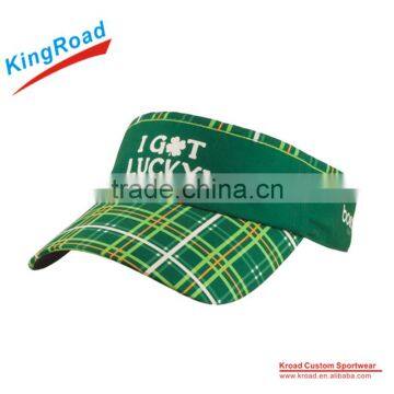 100%polyester coolmax sun visor cap, sublimation made running visors