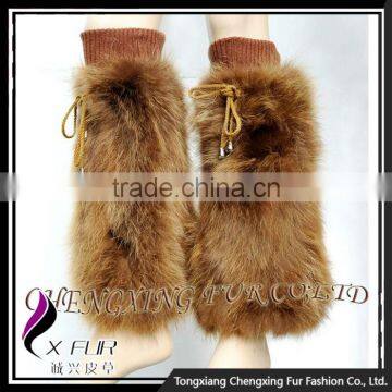 CX-A-29B Winter Genuine Raccoon Fur Leg Warmer Wholesale photo-5