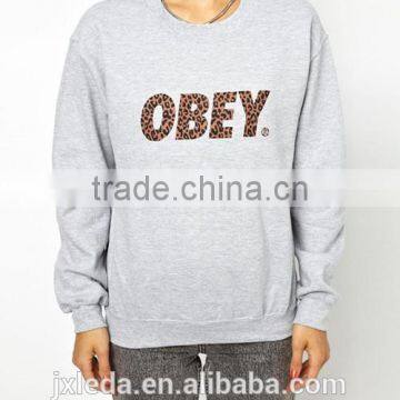 2016 Women Leopard Print Logo Sweatshirt French Terry Crewneck Sweatshirt photo-4