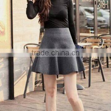 ADULT FASHION CASUAL SPRING AUTUMN WINTER SKIRTSGREY KNITTED MINI SHORT COTTON SKIRTS TEEANGER KNIT SKIRT