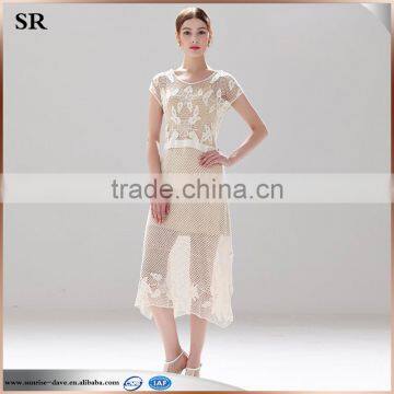 Machine Crochet Popular Ladies Long Evening Party Fashion Dress photo-3