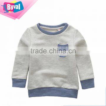 Kids Hoodies 100% Cotton Children Autumn Wear Coat Striped Collar Pullover Sweatshirt Jumpers Wholesale photo-4