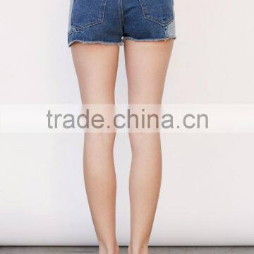 Fancy Washed Jackets With Distressed Womens Denim Shorts Sexy Style photo-4