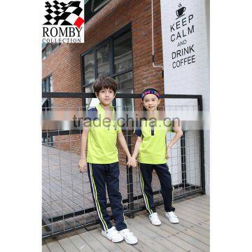 China Sports Clothing Manufacturer Kids Clothes Children Wholesale Primary School Uniform Designs Sport Clothing Polo Shirt photo-2