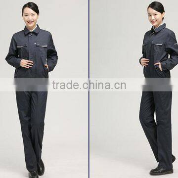 Juqian Quality Work Cloth Manufacturer China Breathable Gray Blue Unisex Workwear Uniform Industrial Uniform photo-2