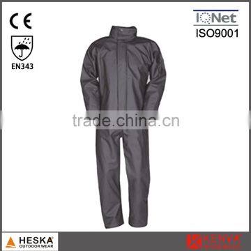 PU mens waterproof workwear suit rain wear coverall with EN343 nomex coverall