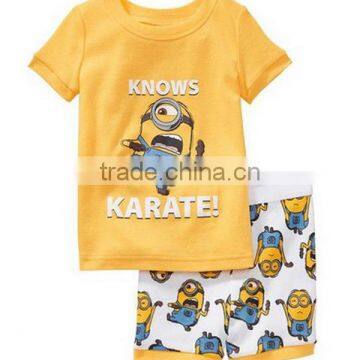 Boys sets kids Boy's summer yellow cartoon character clothes