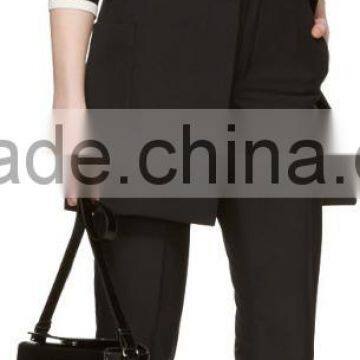 High Quality Long Sleeve Rib Knit V-Necked Black and White Contrast Women Pullover photo-4