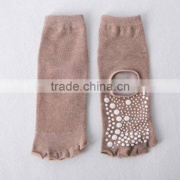 Custom Design Women Yoga Pilate Reformer Yoga Socks With Grips /latex Socks/yoga Toe Sock photo-4