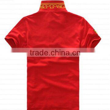 New Design Red Color Polo Shirt With Logo Print on Collar photo-2