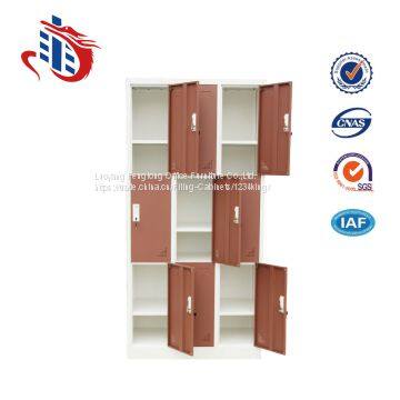 Single Door Storage Metal Hanging 9 Door Clothes Cabinets/steel Locker photo-3