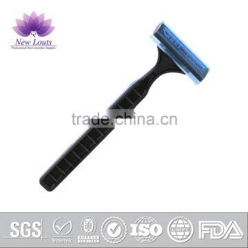 Blue Color Rubber Handle Disposable Twin Blade Razor For Lady photo-2