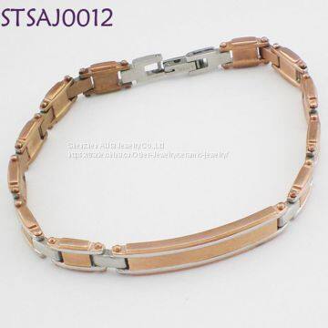 Men Metal Alloy Fashion Titanium Steel Bangle Gift Bracelet