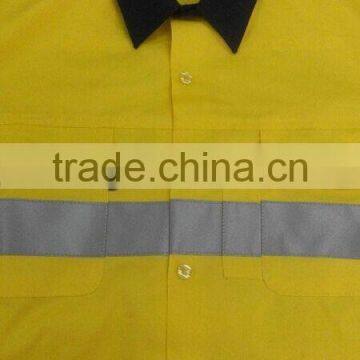 Fluorescent Yellow Reflective Fireproof Work Shirts photo-3