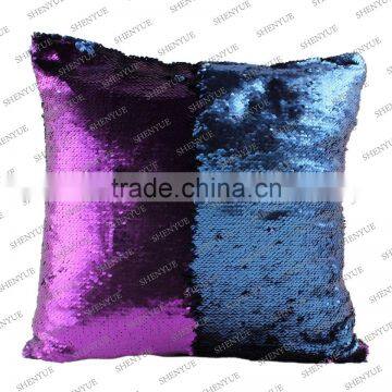 5mm Gold Luxury Thunder Laser Reversible Double Side Sequin Fabric Pillow Wholesale China