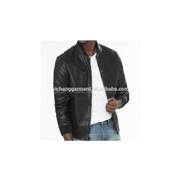 Men\'\'s Blk Lamb Bomber Leather Jackets