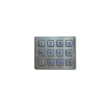 12 Keys USB Numeric Keypad transparent led metal keypad