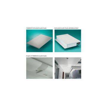 Perforated Acoustic Panels With Mineral Wool Sandwich Panel For Ceiling Tile, Commercial Ceiling System