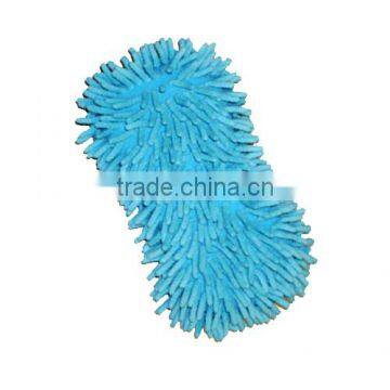 Microfiber colored chenille car wash glove