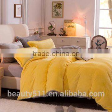 High quality colorful winter warm flannel bed comforter sheet BS484